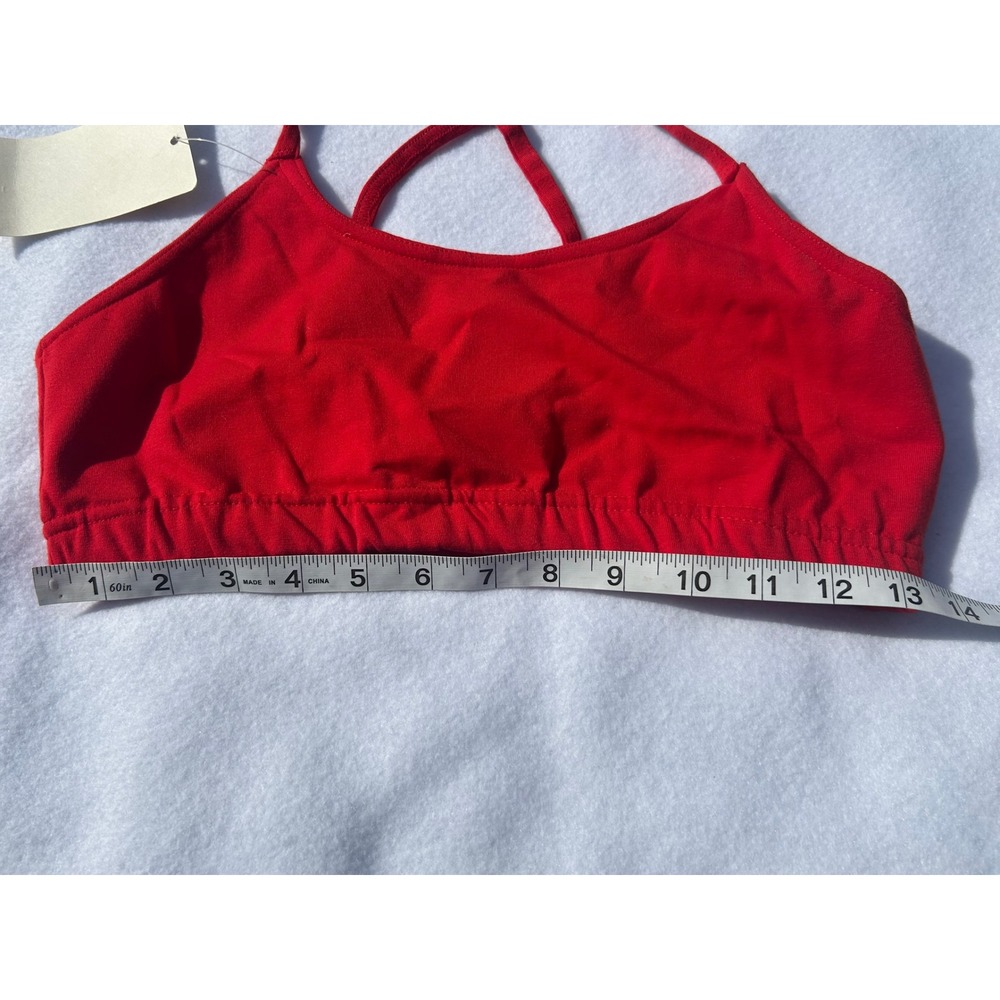 Ezra Danze Red Women's Dance Top Bra Large - Picture 7 of 7